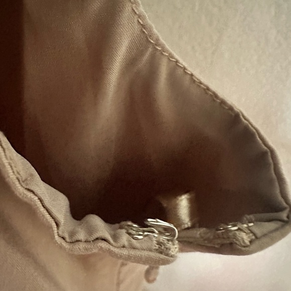 ANN TAYLOR Dress Adult Size 10 Camal Color Sleeveless Collar w/Pockets Womens - Picture 7 of 10